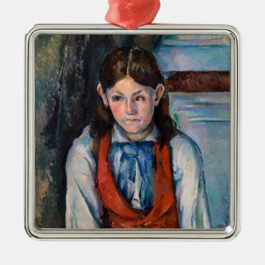 Paul Cezanne - Junge im Roten Westen Ornament Aus Metall (Vorne)