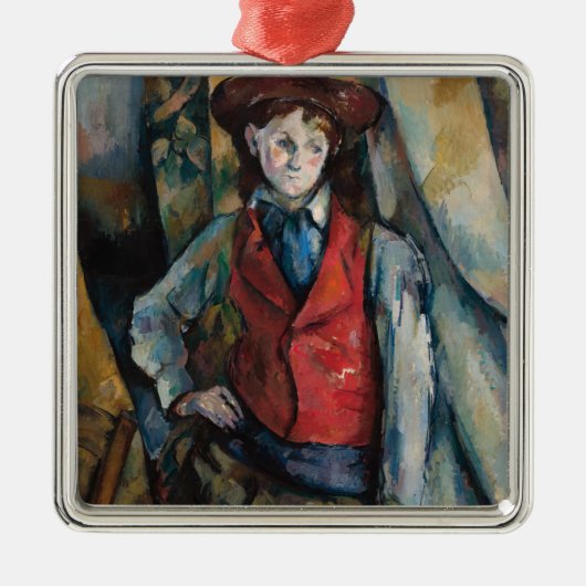 Paul Cezanne - Junge im Roten Westen Ornament Aus Metall (Vorne)