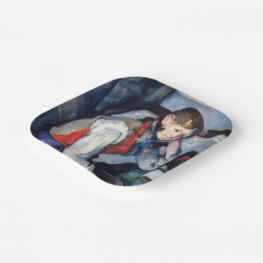 Paul Cezanne - Junge im Roten Westen Pappteller (Gewinkelt)