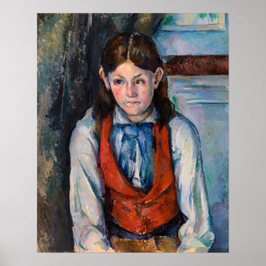 Paul Cezanne - Junge im Roten Westen Poster (Vorne)