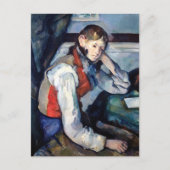 Paul Cezanne - Junge im Roten Westen Postkarte (Vorderseite)