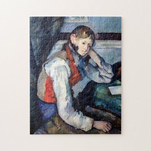Paul Cezanne - Junge im Roten Westen Puzzle (Vertikal)