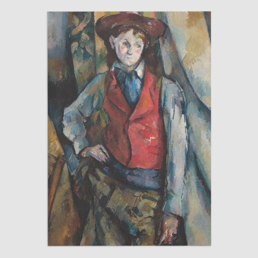 Paul Cezanne - Junge im Roten Westen Seidenpapier