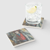 Paul Cezanne - Junge im Roten Westen Steinuntersetzer (Seitenansicht)