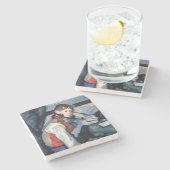 Paul Cezanne - Junge im Roten Westen Steinuntersetzer (Seitenansicht)