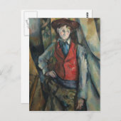 Paul Cezanne - Junge in einem roten Waistcoat Postkarte (Vorne/Hinten)