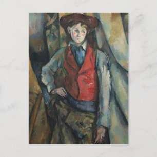 Paul Cezanne - Junge in einem roten Waistcoat Postkarte