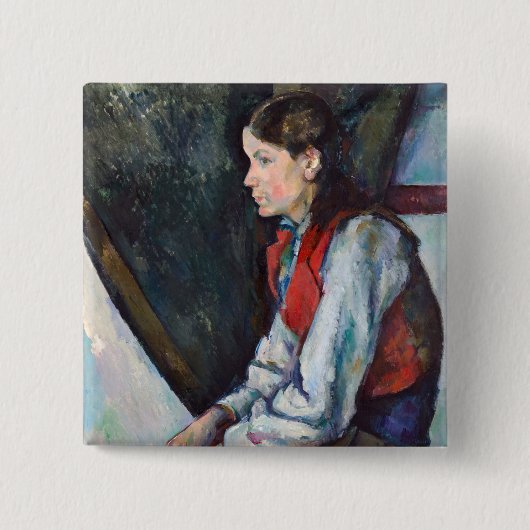 Paul Cezanne - Junge mit roter Weste Button (Vorderseite)