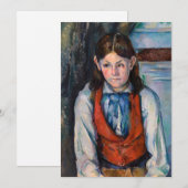 Paul Cezanne - Junge mit roter Weste Dankeskarte (Vorne/Hinten)