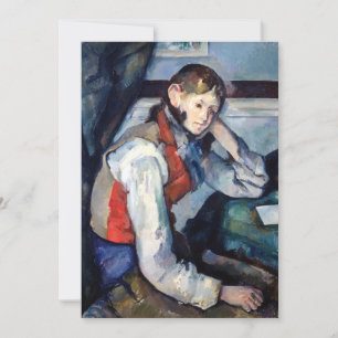 Paul Cezanne - Junge mit roter Weste Einladung