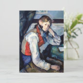 Paul Cezanne - Junge mit roter Weste Einladung (Stehend Vorderseite)