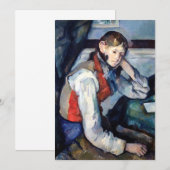 Paul Cezanne - Junge mit roter Weste Einladung (Vorne/Hinten)