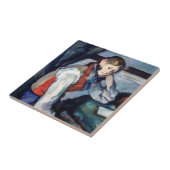 Paul Cezanne - Junge mit roter Weste Fliese (Seite)
