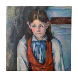 Paul Cezanne - Junge mit roter Weste Fliese