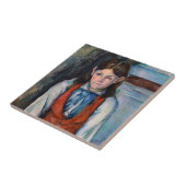 Paul Cezanne - Junge mit roter Weste Fliese (Seite)