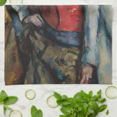 Paul Cezanne - Junge mit roter Weste Geschirrtuch (Gefaltet)
