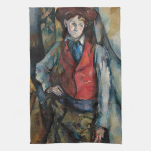 Paul Cezanne - Junge mit roter Weste Geschirrtuch