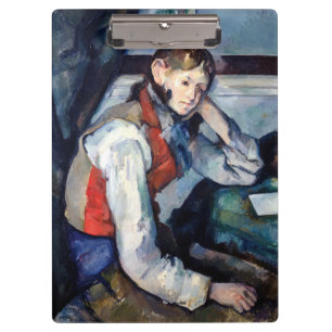 Paul Cezanne - Junge mit roter Weste Klemmbrett