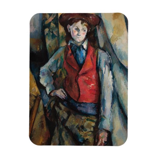 Paul Cezanne - Junge mit roter Weste Magnet (Vertikal)