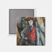 Paul Cezanne - Junge mit roter Weste Magnet (Vorderseite/Rückseite)