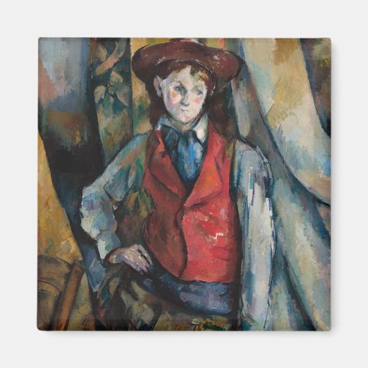 Paul Cezanne - Junge mit roter Weste Magnet (Vorne)