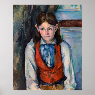 Paul Cezanne - Junge mit roter Weste Poster