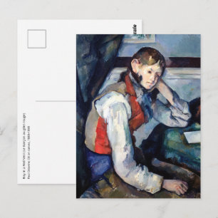 Paul Cezanne - Junge mit roter Weste Postkarte