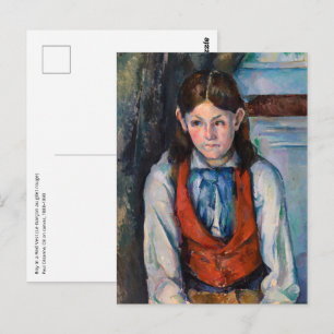 Paul Cezanne - Junge mit roter Weste Postkarte