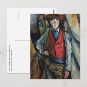 Paul Cezanne - Junge mit roter Weste Postkarte