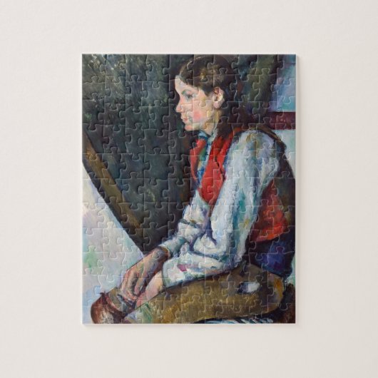 Paul Cezanne - Junge mit roter Weste Puzzle (Vertikal)