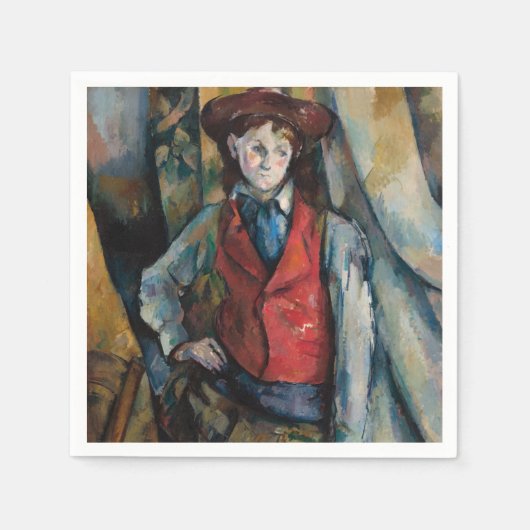 Paul Cezanne - Junge mit roter Weste Serviette (Vorderseite)