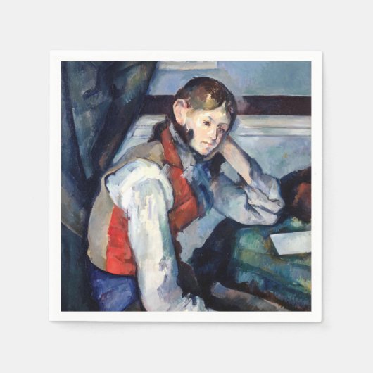 Paul Cezanne - Junge mit roter Weste Serviette (Vorderseite)