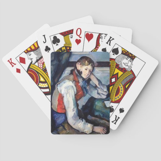 Paul Cezanne - Junge mit roter Weste Spielkarten (Rückseite)