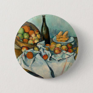 Paul Cezanne Korb mit Äpfeln Vintage-Stillleben Button