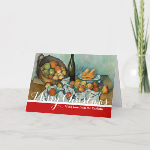 Paul Cezanne Korb mit Äpfeln Vintage-Stillleben Feiertagskarte