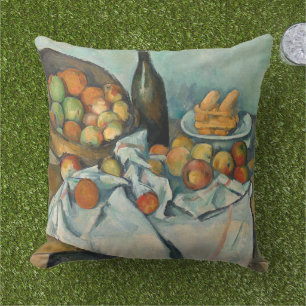 Paul Cezanne Korb mit Äpfeln Vintage Stillleben Kissen