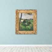 Paul Cezanne | Landschaft mit rotem Dach oder Kief Leinwanddruck (Insitu (Holzboden))