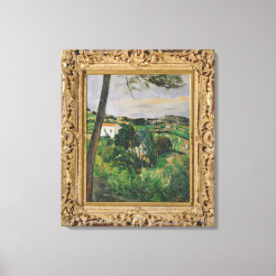 Paul Cezanne Landschaft mit rotem Dach oder Kief Leinwanddruck