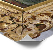 Paul Cezanne | Landschaft mit rotem Dach oder Kief Poster (Ecke)