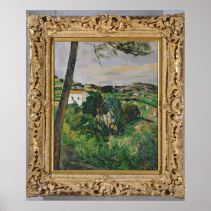 Paul Cezanne   Landschaft mit rotem Dach oder Kief Poster