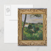 Paul Cezanne | Landschaft mit rotem Dach oder Kief Postkarte (Vorne/Hinten)