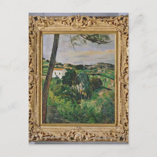 Paul Cezanne | Landschaft mit rotem Dach oder Kief Postkarte (Vorderseite)