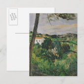 Paul Cezanne | Landschaft mit rotem Dach oder Kief Postkarte (Vorne/Hinten)