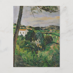 Paul Cezanne Landschaft mit rotem Dach oder Kief Postkarte