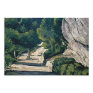 Paul Cezanne - Landschaft. Straße mit Bäumen in Ro Fotodruck