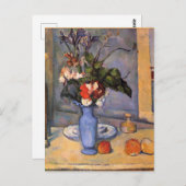 Paul Cezanne - Le Vase Bleu Postkarte (Vorne/Hinten)
