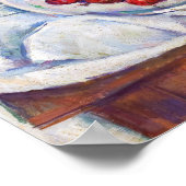 Paul Cezanne lebt noch mit Kirschen und Pfirsichen Poster (Ecke)