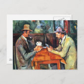 Paul Cézanne, Les joueurs de carte (Postcard) Postkarte (Vorne/Hinten)