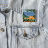 Paul Cezanne - L'Estaque mit roten Dächern Button (Beispiel)