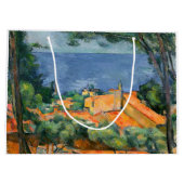 Paul Cezanne - L'Estaque mit roten Dächern Große Geschenktüte (Rückseite)